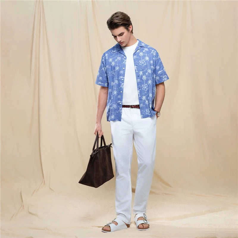 Linen Cotton Khakis (Slim Taper)