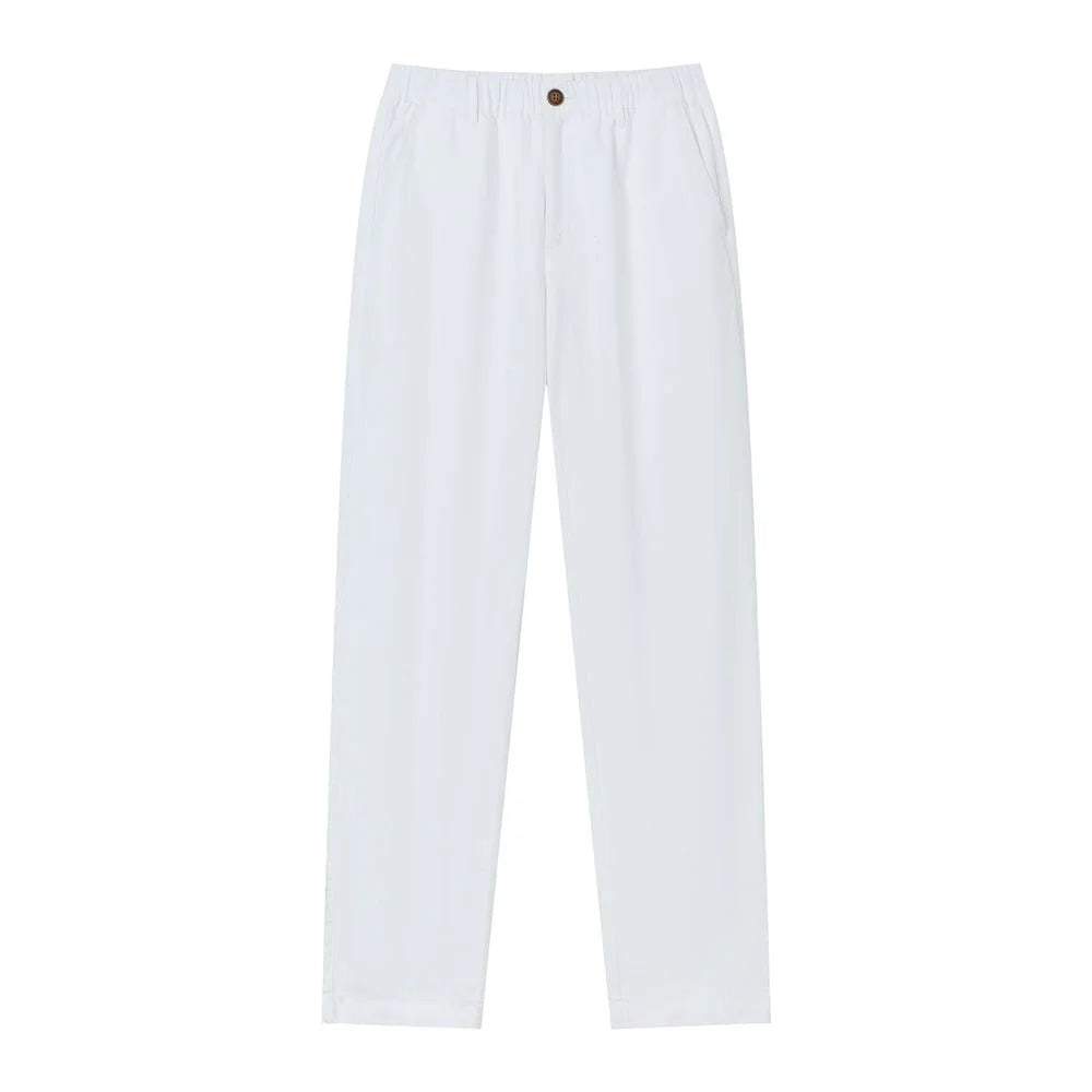 Linen Cotton Khakis (Slim Taper)