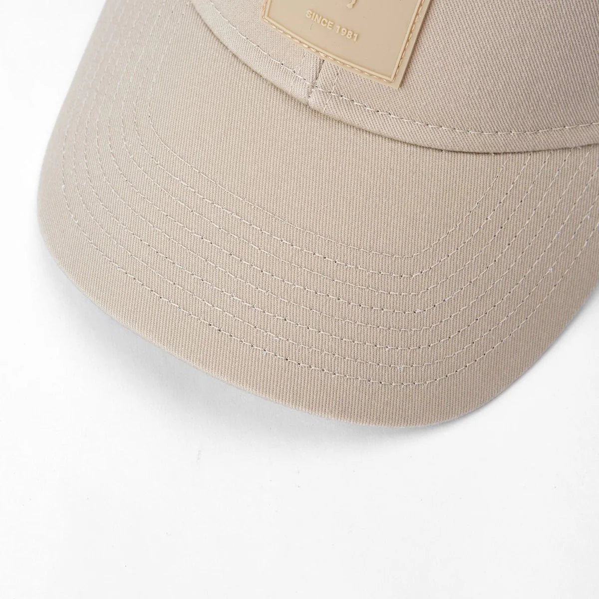 Unisex Cotton Rubber Badge Baseball Cap