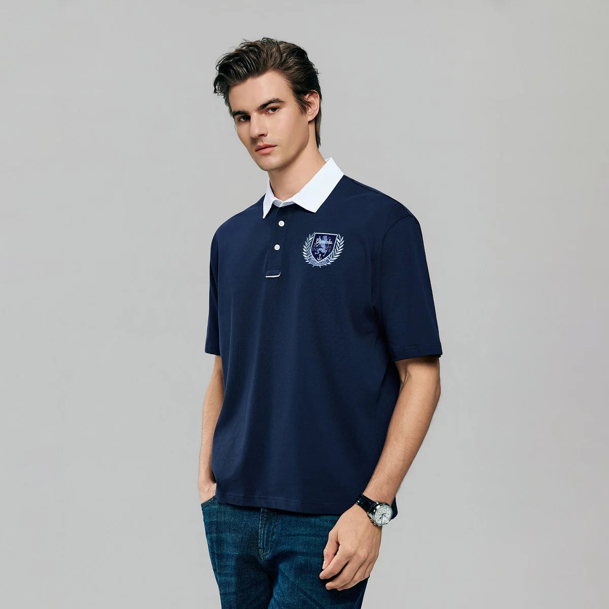 Relax Fit Bold Polo With Embroidery