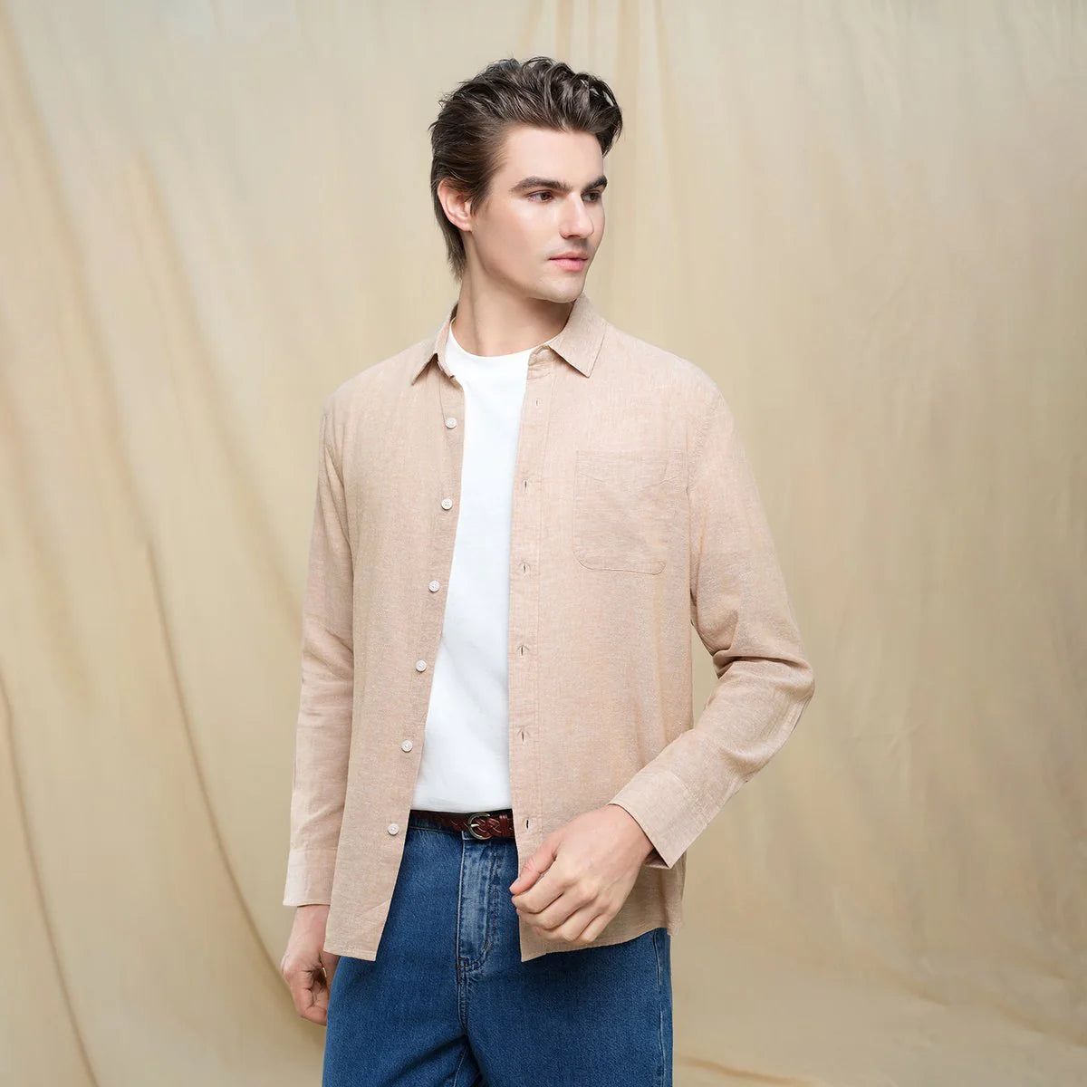 Linen Cotton Solid Shirt