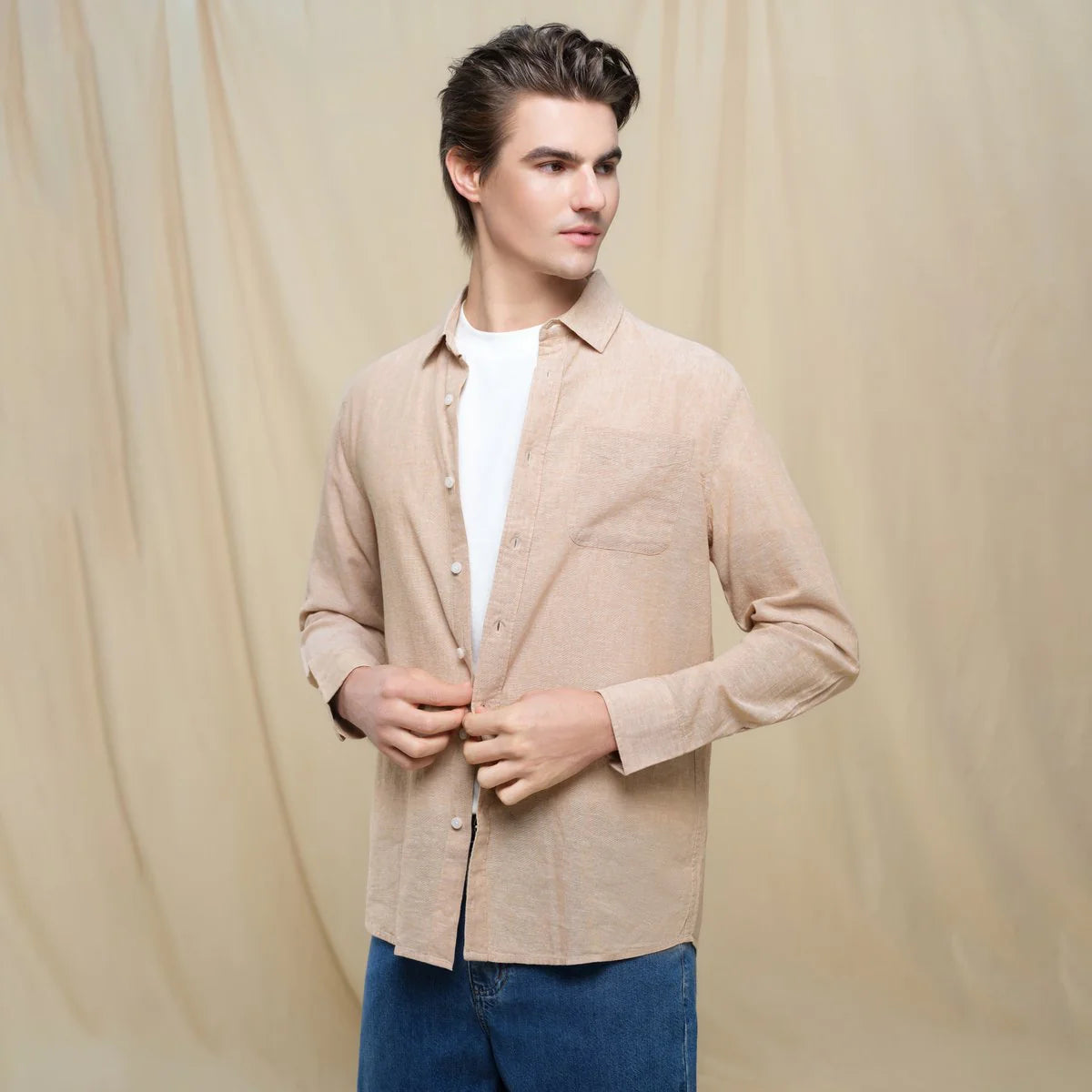 Linen Cotton Solid Shirt