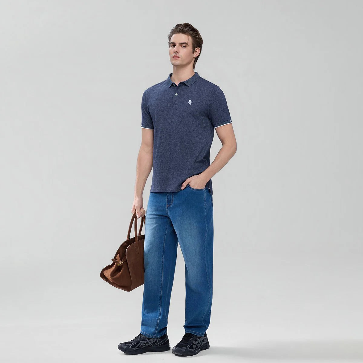Small Lion Embroidered Polo