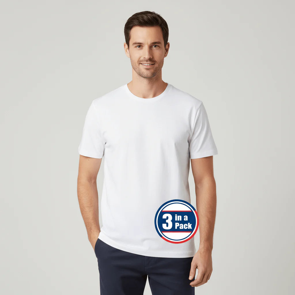 Solid Crewneck Basic Tee (3 Pack)